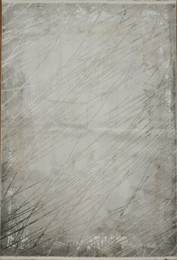 Stylish Contemporary Rug in Elegant Grey with Abstract Lines 5x8