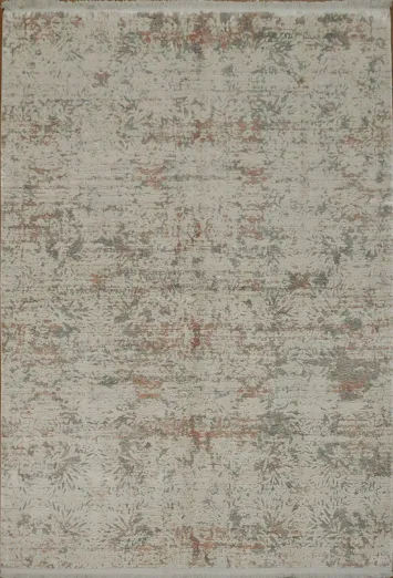 Chic Contemporary Rug with Subtle Grey and Beige Pattern 5x8