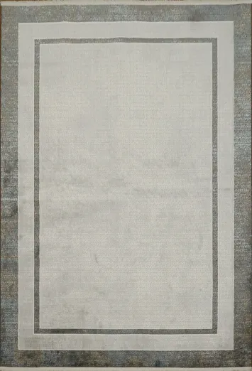 Gray and White Minimalist Rug Perfect for Contemporary Spaces 5x8