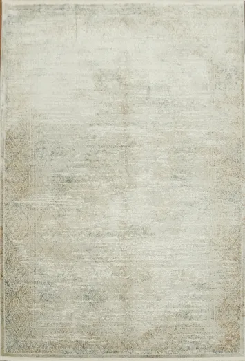 Chic Faded Pattern Beige Rug with Subtle Distressed Patterns 5x8