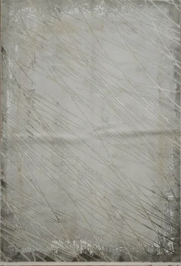 Contemporary Area Rug with Subtle Grey and White Patterns 5x8