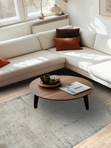 Rustic Elegance: Distressed Cream Area Rug for Cozy Living Rooms 5x8