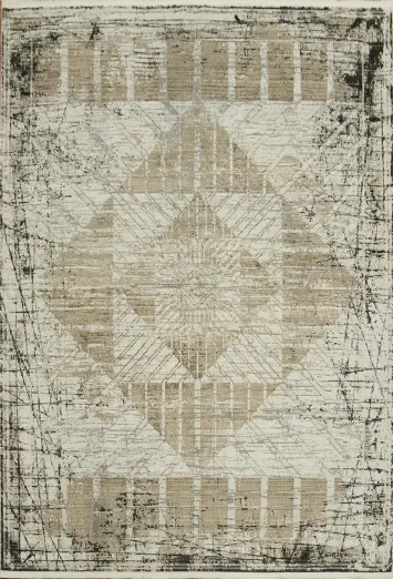 Distressed geometric patterned rug for a rustic and stylish home 5x8