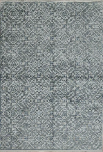 Intricate Blue Accent Rug for Modern Living Spaces 5x8