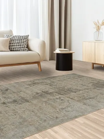 Elegant Abstract Designed Beige and Gray Area Rug 5x8