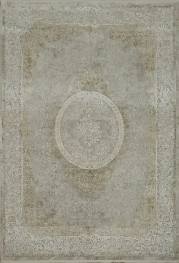 Elegant Beige and Gray Rug with Timeless Traditional Patterns 5x8