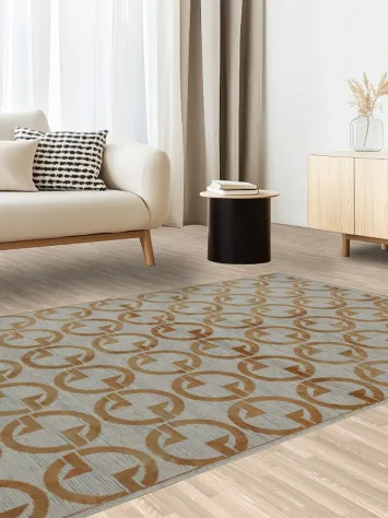 Contemporary Circle Pattern Rug for Stylish Living Spaces 5x8