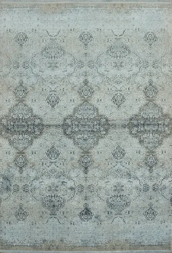 Vintage-Inspired Rug in Soft Blue for Luxurious Homes