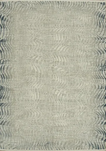 Modern Wavy Pattern Grey Rug for Stylish Energy in Living Spaces 5x8