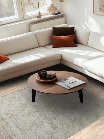 Contemporary Gray and Gold Area Rug for Chic Interiors 5x8