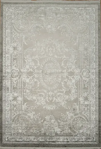Elegant Neutral Toned Floral Rug Enhances Cozy Homes 5x8
