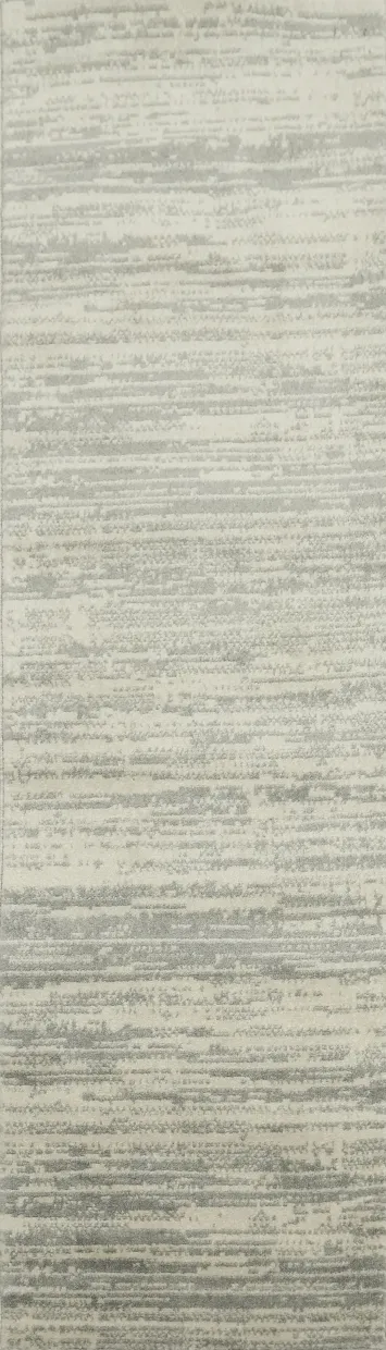 Minimalist Runner Rug in Subtle Gray and White Tones 2x7