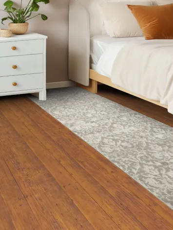 Sophisticated Grey Runner Rug with a Classic Design 2x8