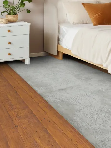 Modern Minimalist Gray Area Rug with Subtle Patterns 3x10