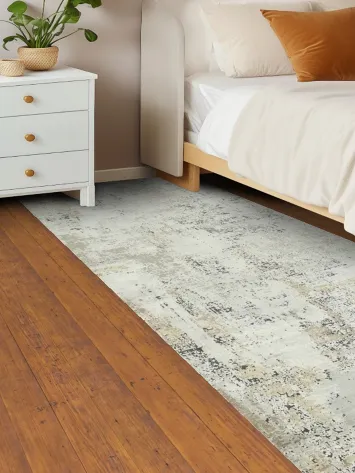 Neutral Tonal Rug with Contemporary Urban Design 3x10