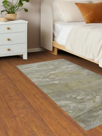 Abstract Marble Swirl Rug for Modern Interior Design 3x5