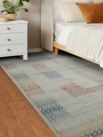 Vintage Pastel Geometric Rug for Elegant Living Spaces 5x8