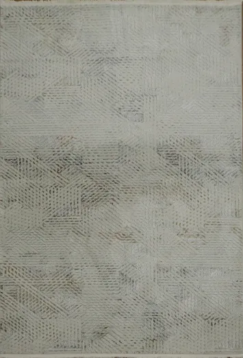 Modern Minimalist Rug with Subtle Geometric Patterns 5x8