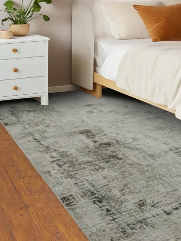 Elegantly Distressed Area Rug for a Modern Minimalist Space 5x8