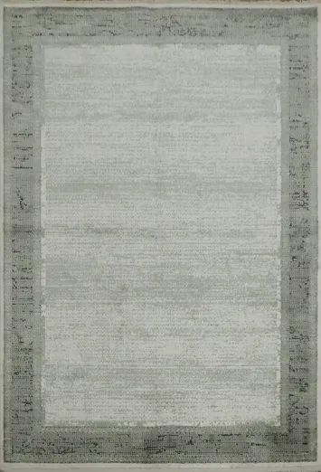 Modern Gray Border Rug: Ideal for Elegant Home Decor 5x8