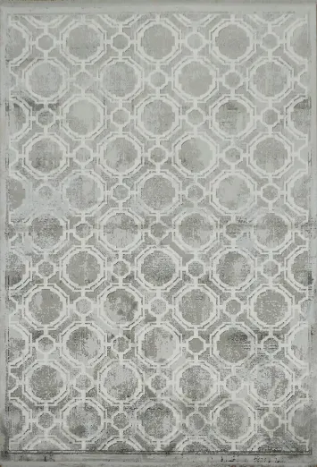 Contemporary Gray Rug with Timeless Pattern for Sophisticated Spaces 5x8