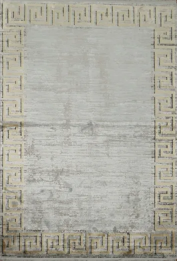 Contemporary Greek Key Border Rug for Timeless Style 5x8