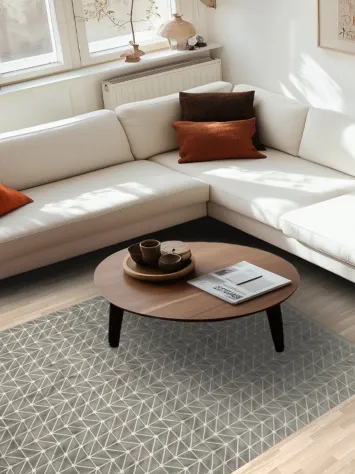 Sophisticated Geometric Design Rug for Chic Urban Interiors 5x8