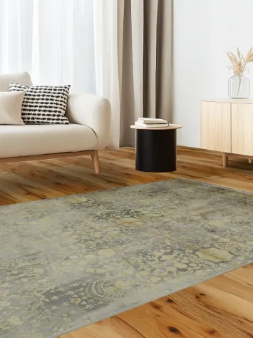 Vintage Distressed Floral Area Rug 5x8