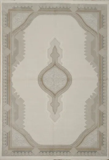 Elegant Neutral-Hued Rug Perfect for Modern and Classic Interiors 5x8