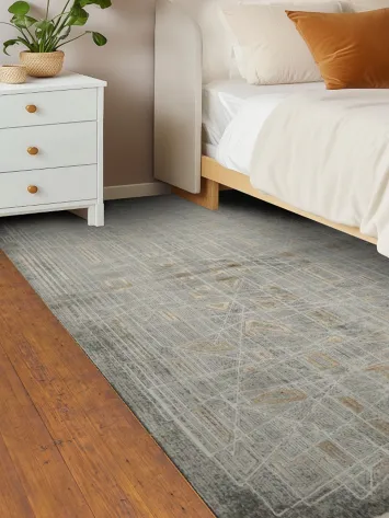 Contemporary Minimalist Rug with Artistic Geometric Patterns 5x8