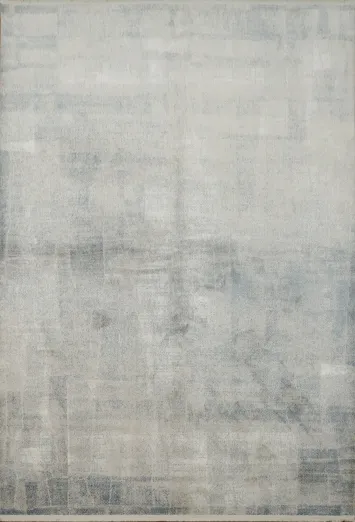 Minimalist Rug with Stylishly Distressed Blue Finish 5x8