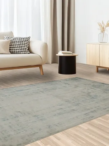 Elegant Abstract Area Rug with Subtle Blue Tones for Modern Spaces 5x8