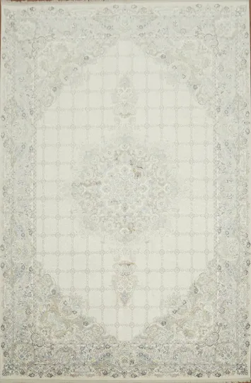 Sophisticated Ivory and Grey Rug for Chic Living Spaces 6x10