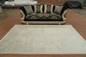 Refined Ivory Rug with Soft Patterns for a Plush Room Decor 6x10