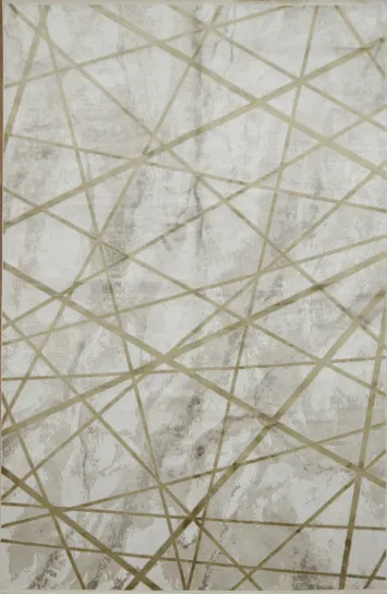 Contemporary Beige Rug with Intricate Geometric Lines 6x10