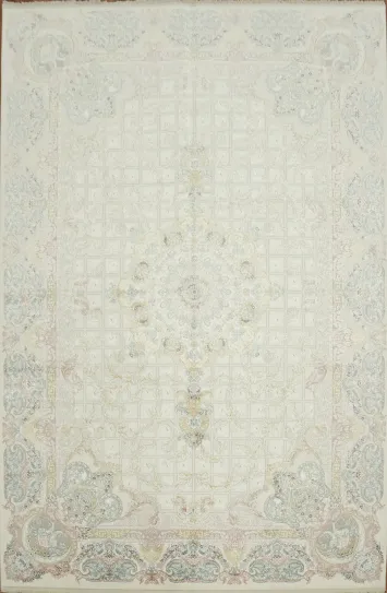 Ornate rug with soft muted tones for a serene living space 6x10