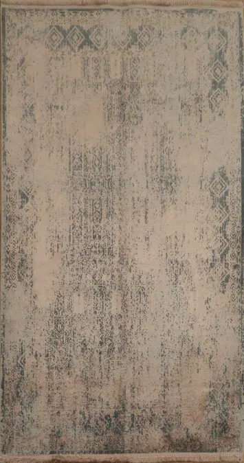 Antique Look Rug with Intricately Dainty Edge Details 3x5