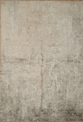 Minimalist Appeal: Distressed Beige Rug for Home Decor 5x8