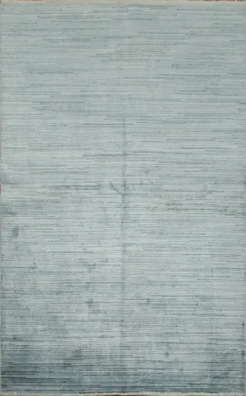 Elegant Minimalist Rug in Soft Blue for Modern Interiors 5x8