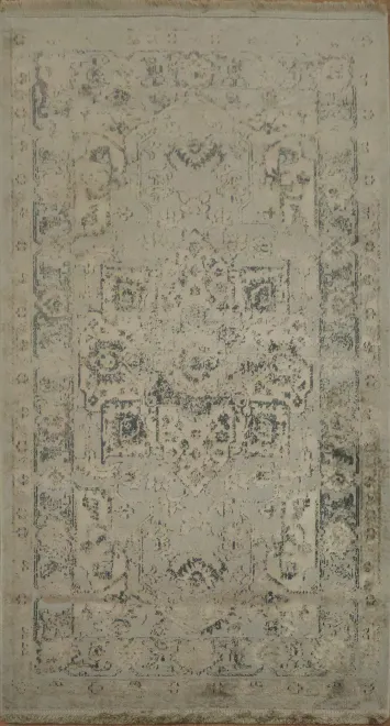 Distressed Design Beige Rug: A Touch of Vintage Charm 3x5