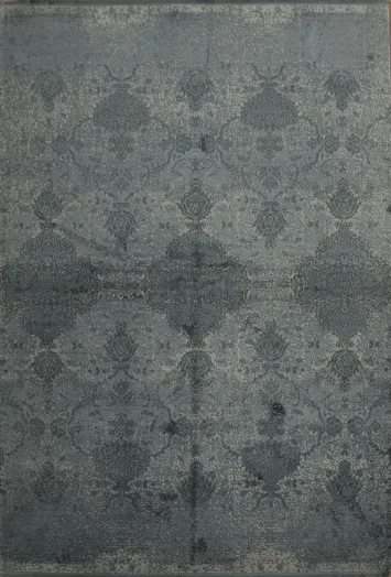 Timeless Antique Style Rug with Graceful Blue Patterns 5x8