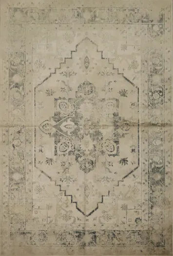 Antique-Style Ornate Rug with Subtle Pattern Detail for Living Room 5x8