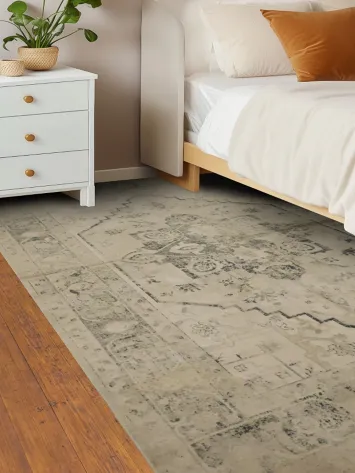 Antique-Style Ornate Rug with Subtle Pattern Detail for Living Room 5x8