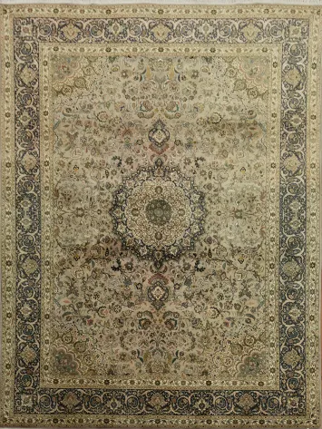 Fine Floral Tabriz Persian Area Rug 10x13