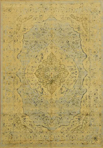 Traditional Persian-Style Rug Gold And Blue Area Rug 8x11