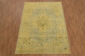 Traditional Persian-Style Rug Gold And Blue Area Rug 8x11