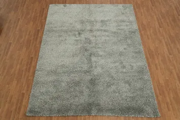 Soft and Cozy Silver Gray Shag Rug Perfect for Lounging 9x12