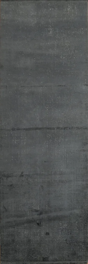 Elegant Dark Grey Minimalist Rug for Modern Living Spaces 3x10