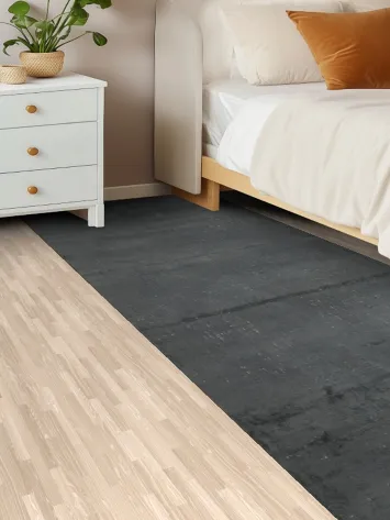 Elegant Dark Grey Minimalist Rug for Modern Living Spaces 3x10