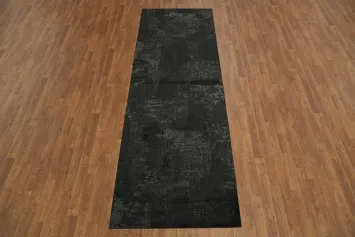 Distressed Black Runner Rug: Timeless Elegance for Modern Interiors 3x10